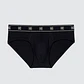 Brief Delfos Algodón - Negro - Miniatura 1