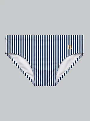 Bañador Brief Licra Estampado Stripes azul
