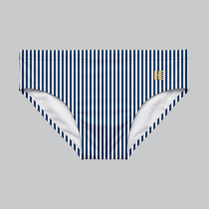 Bañador Brief Licra Estampado Stripes azul 1