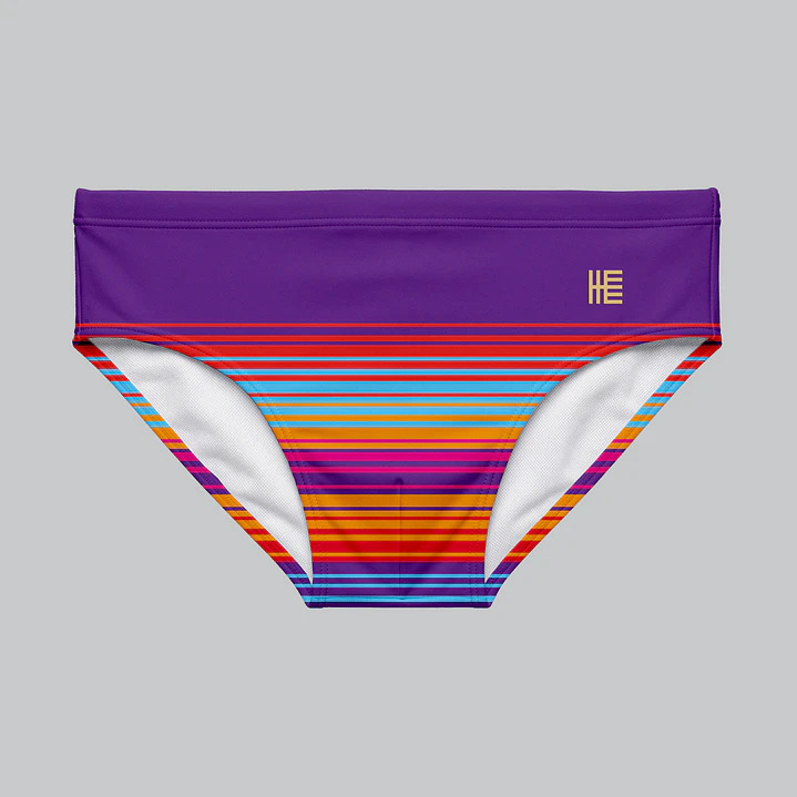 Bañador Brief Licra Estampado Sarape Morado 1