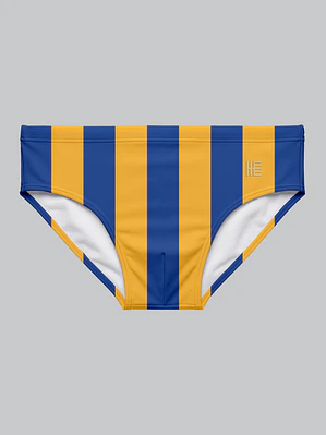 Bañador Brief Licra Estampado Costas Azul Amarillo