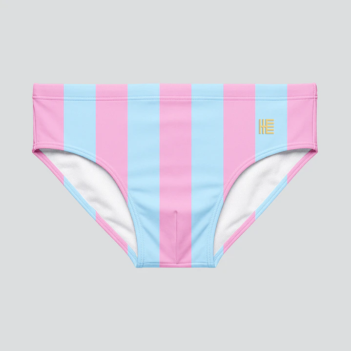 Bañador Brief Licra Estampado Costas Azul Rosa 1