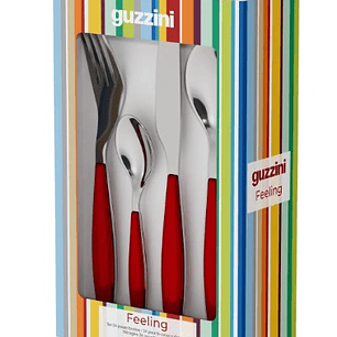 Feeling - Conjunto de Talheres 24 peças vermelho