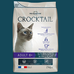 Crocktail Gato Senior +8 Años Esterilizado / Light 2 Kg