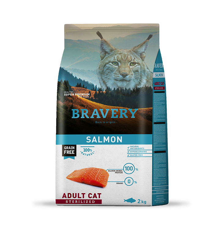 Bravery Gato Adulto Esterilizado Sabor Salmon