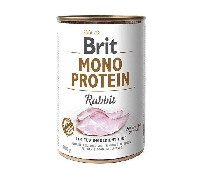 Brit Mono Protein lata carne de conejo 400g