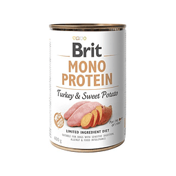 Brit Mono Protein lata monoproteica de pavo y bonitato 400g