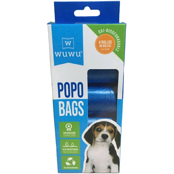 WuWu Popo Bags bolsas para fecas biodegradables 