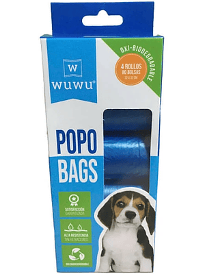 WuWu Popo Bags bolsas para fecas biodegradables 