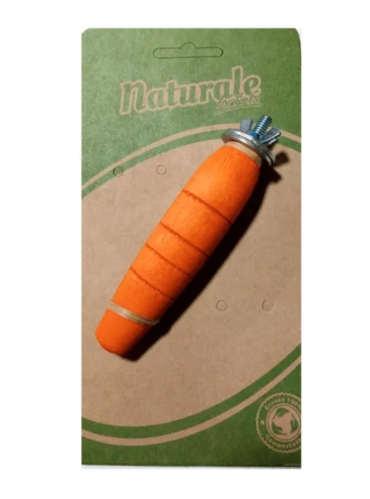Naturale Juguete Zanahoria de madera con soporte 