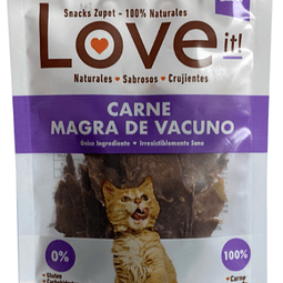 Snack gato love it! Carne magra de vacuno