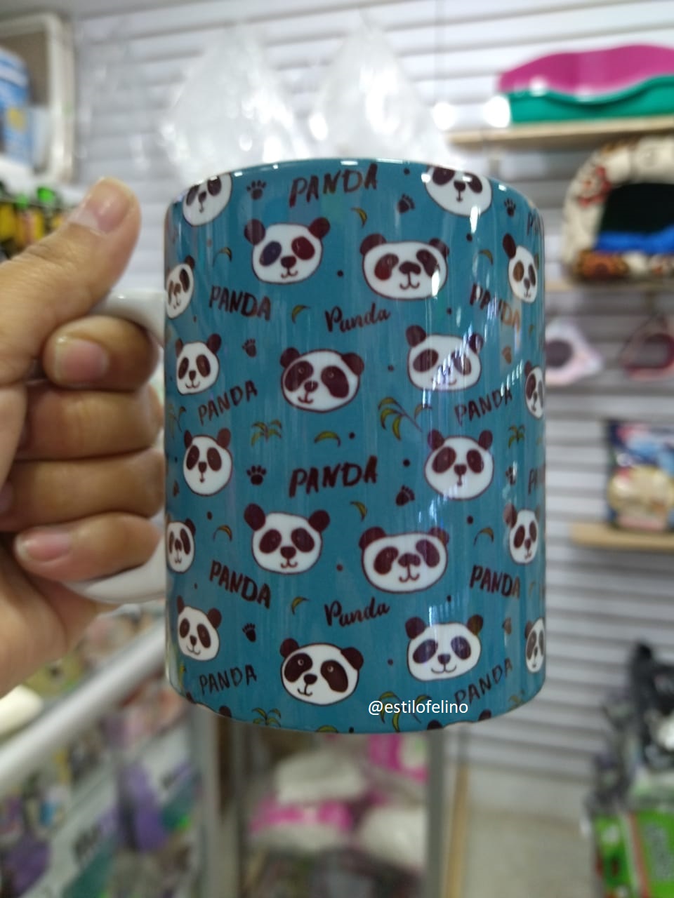 Taza Pandas Azul