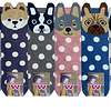 Calcetines diseño perros con puntitos
