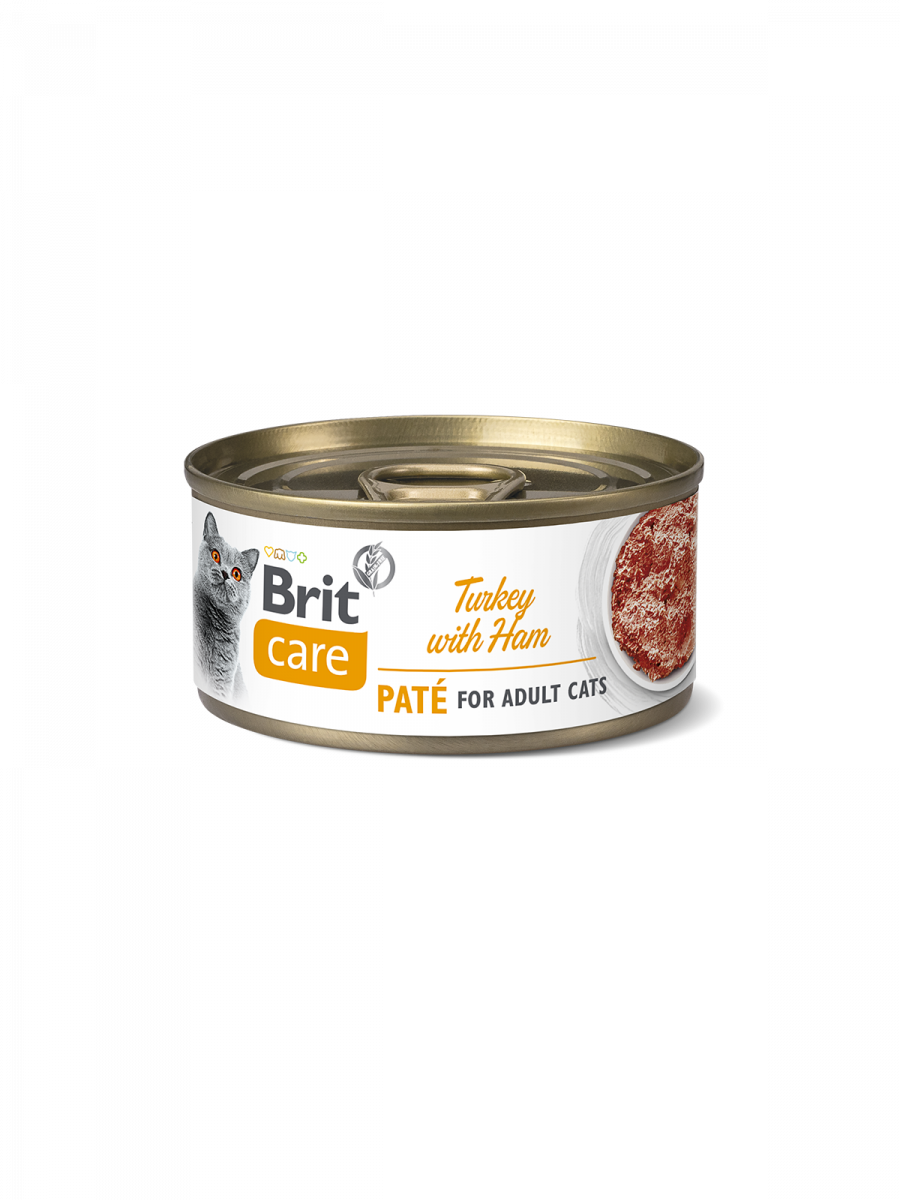 Brit Care Cat Turkey paté with ham lata 70 gr