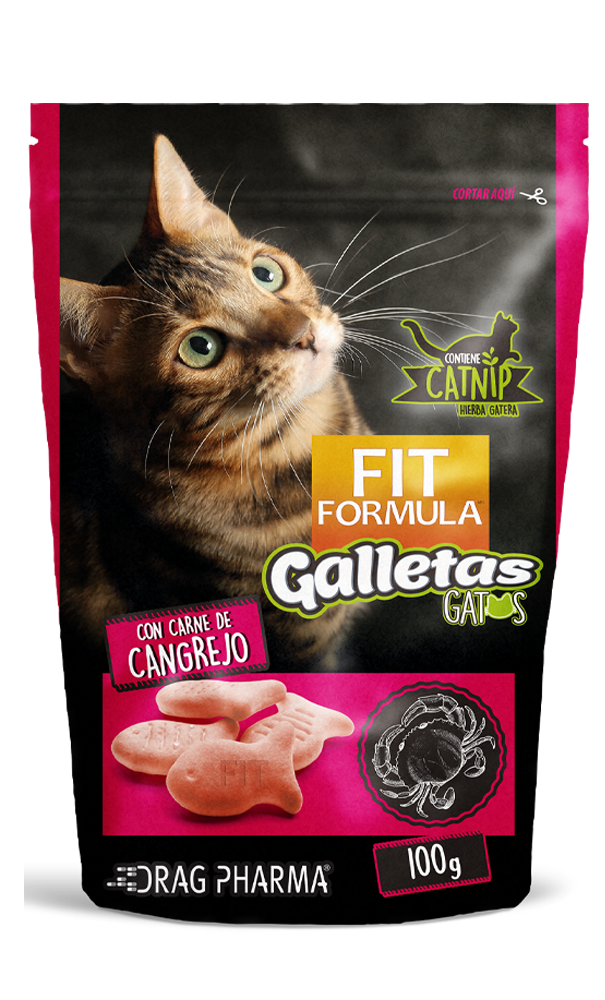 Fit formula galletas gatos con carne de cangrejo 100 gr