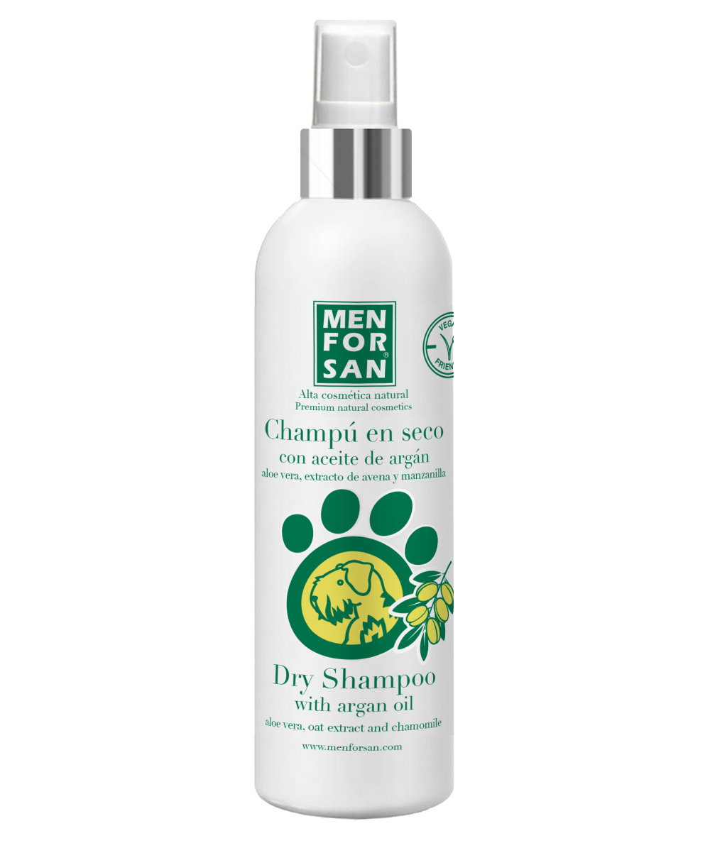 Champú en seco con aceite de argán para perros 250ml