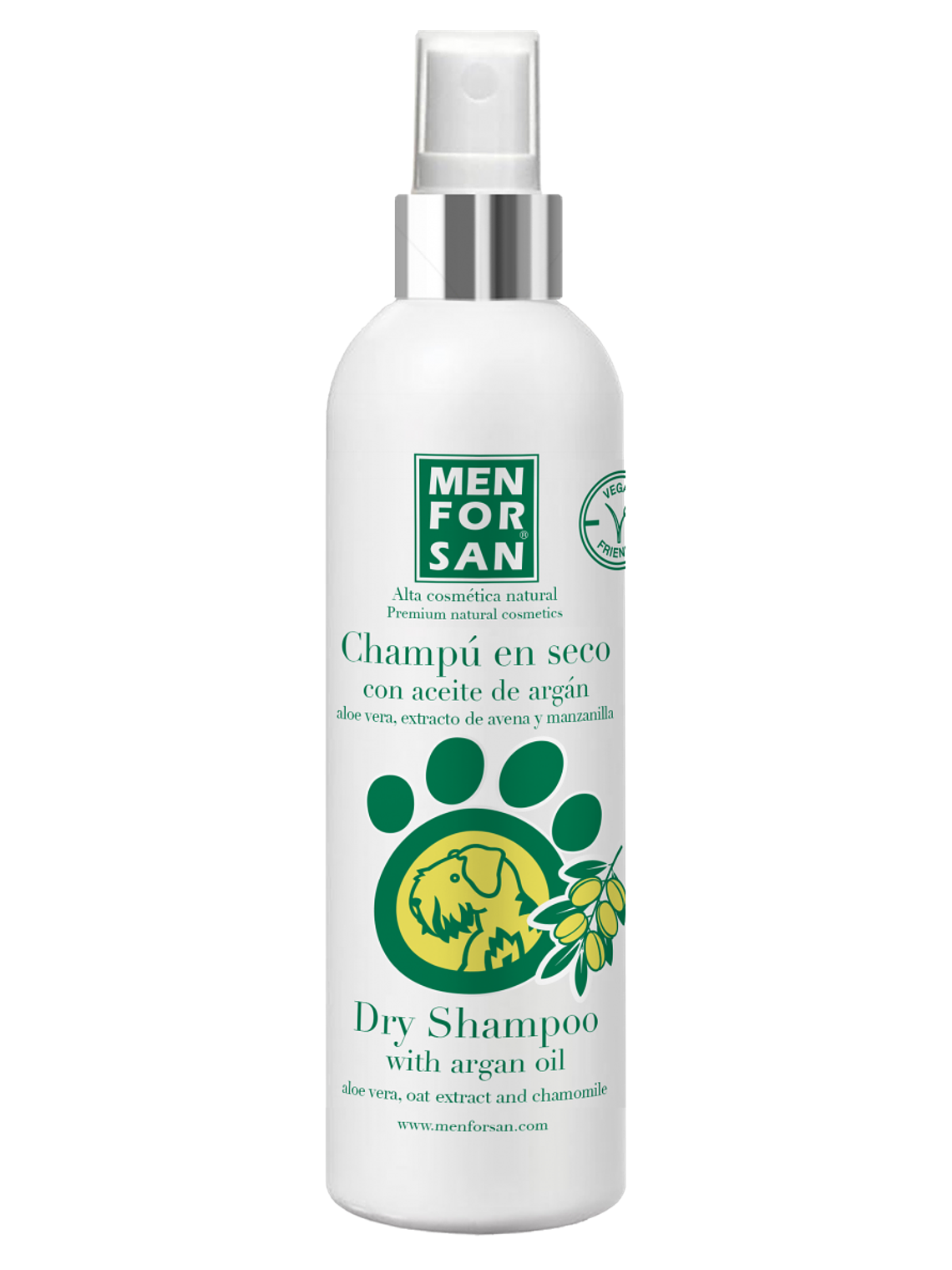 Champú en seco con aceite de argán para perros 250ml 1