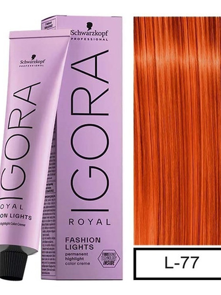 Tintura Igora Royal Fashion Lights L-77 cobrizo intenso 1