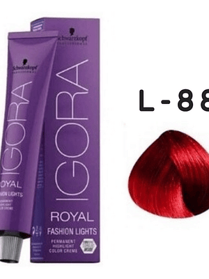 Tintura Igora Royal Fashion Lights L-88 Rojo intenso