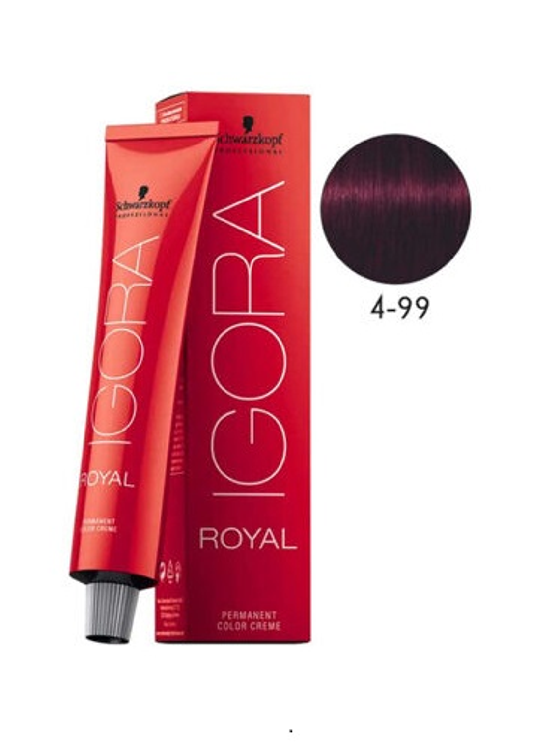 Tintura Igora Royal 4-99 Castaño Medio Violeta Intenso 1