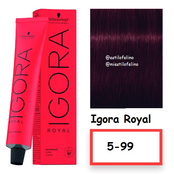 Tintura Igora Royal 5-99 Castaño Claro Violeta Intenso 60 gr