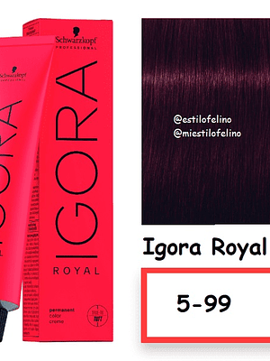 Tintura Igora Royal 5-99 Castaño Claro Violeta Intenso 60 gr