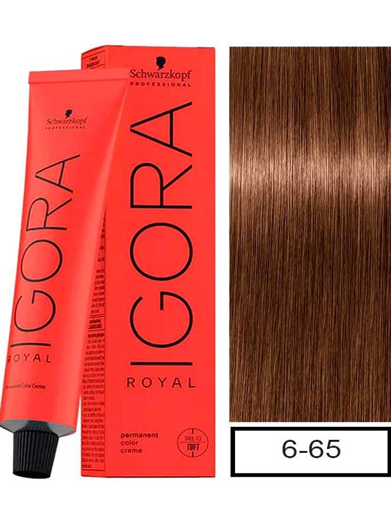 Tintura Igora Royal 6-65 Rubio Oscuro Chocolate Dorado 60 gr 1