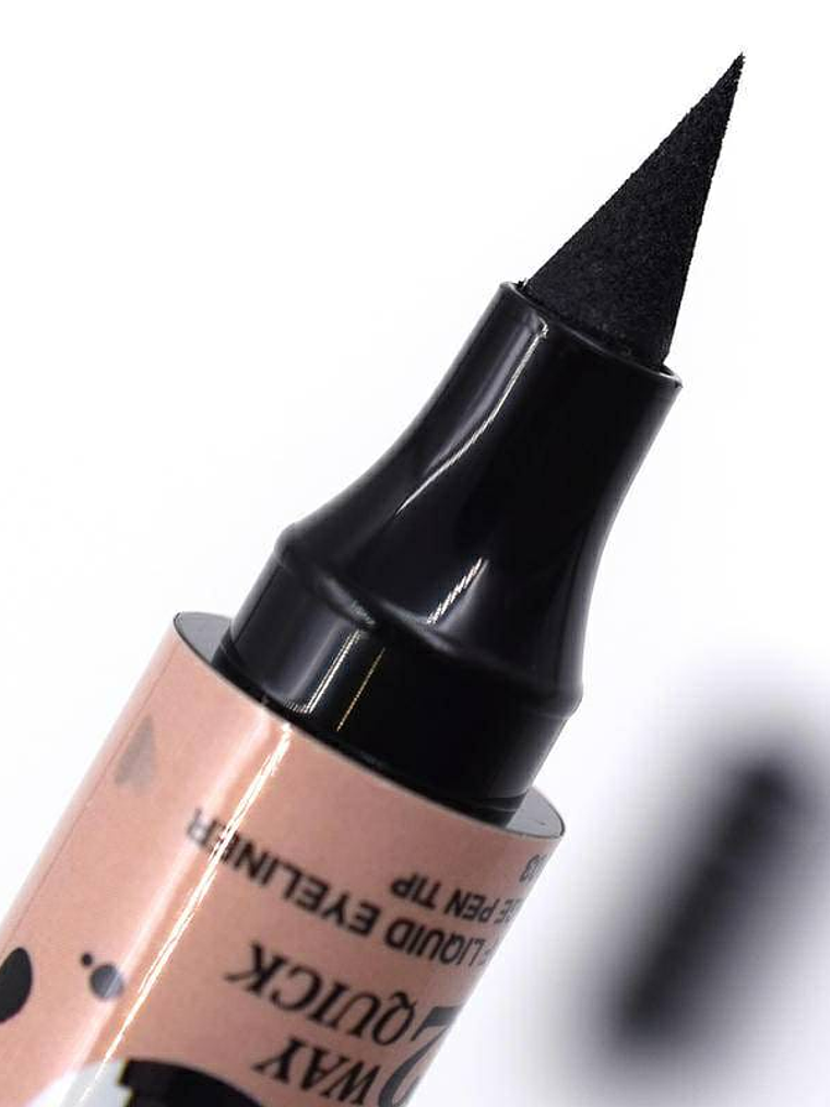 Delineador cat eye 2 en 1 a prueba de agua 3