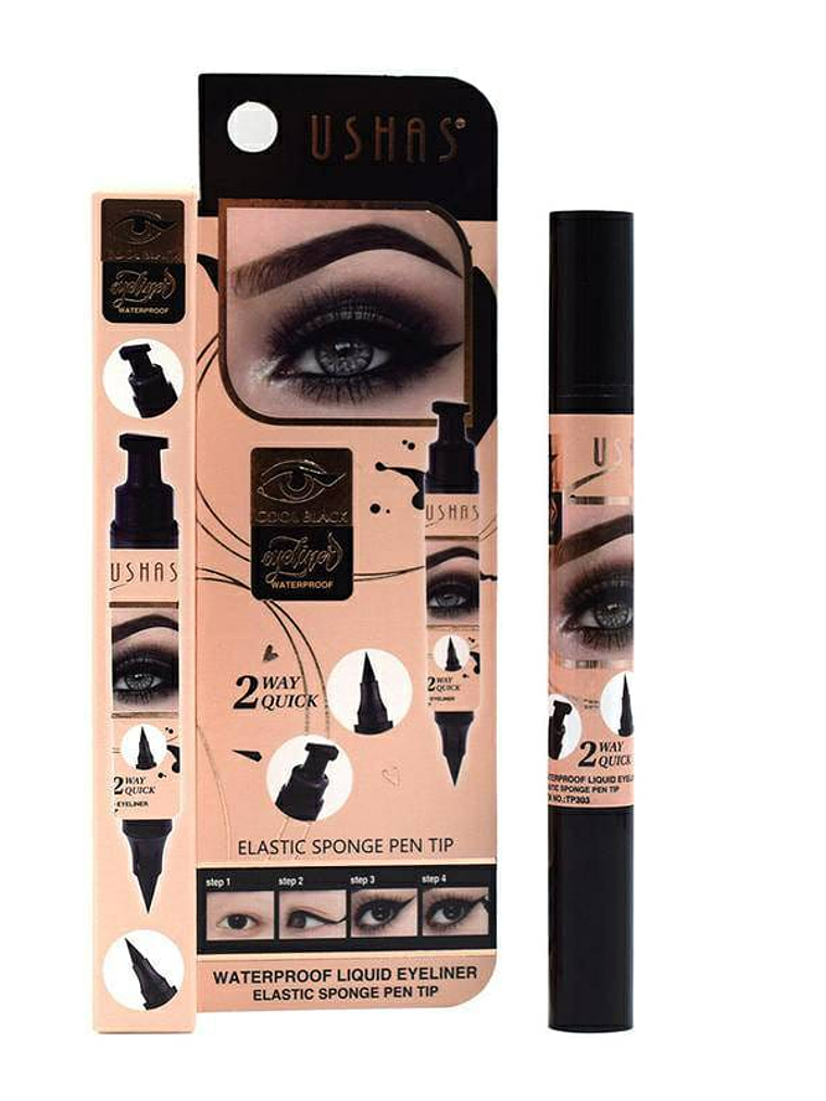 Delineador cat eye 2 en 1 a prueba de agua 4