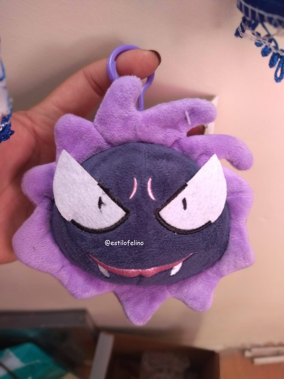 Llavero Peluche Gastly 12 cm aprox 1