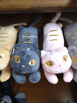 Llavero Peluche gato 17 cm aprox