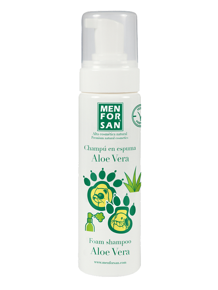Men for San Champú en espuma con aloe vera para roedores, conejos y hurones 200ml 1