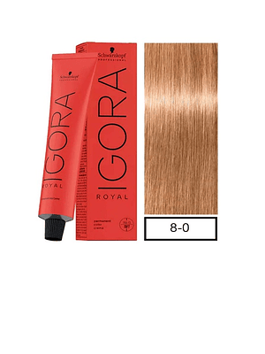 Tintura Igora Royal 8-0 Rubio claro natural 60 gr
