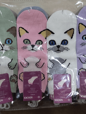 Docena calcetas cortas gato