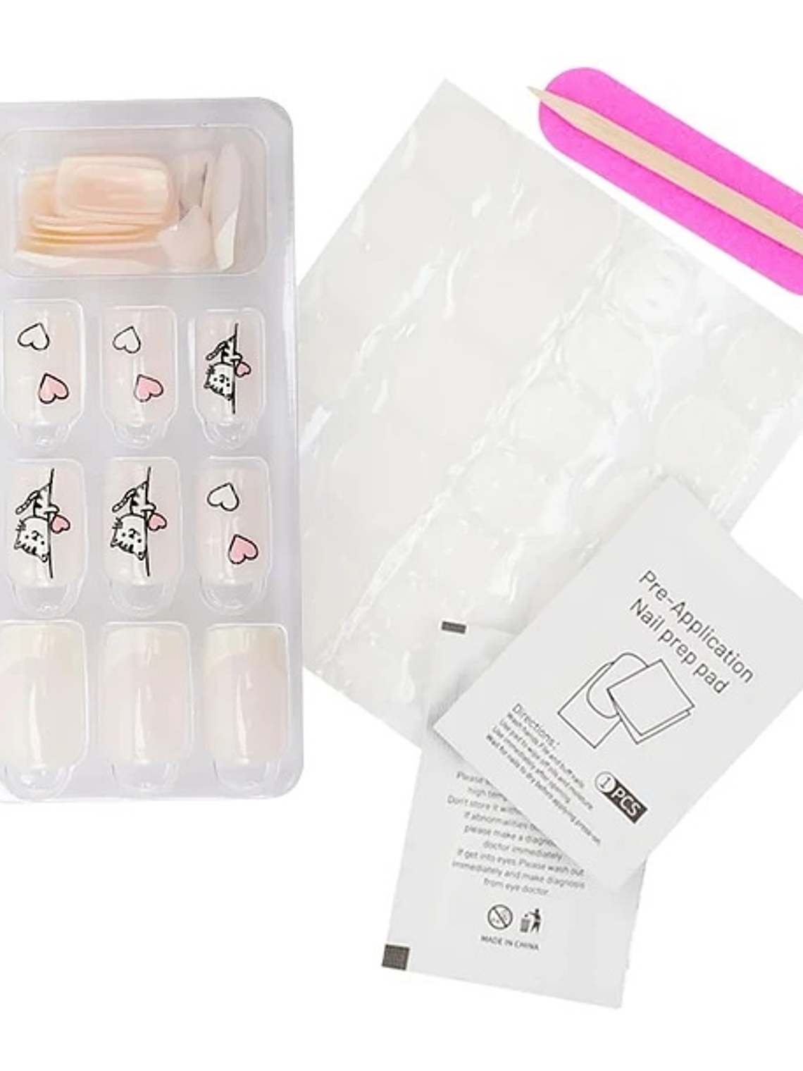 Uñas Press On Diseño Gatito 2