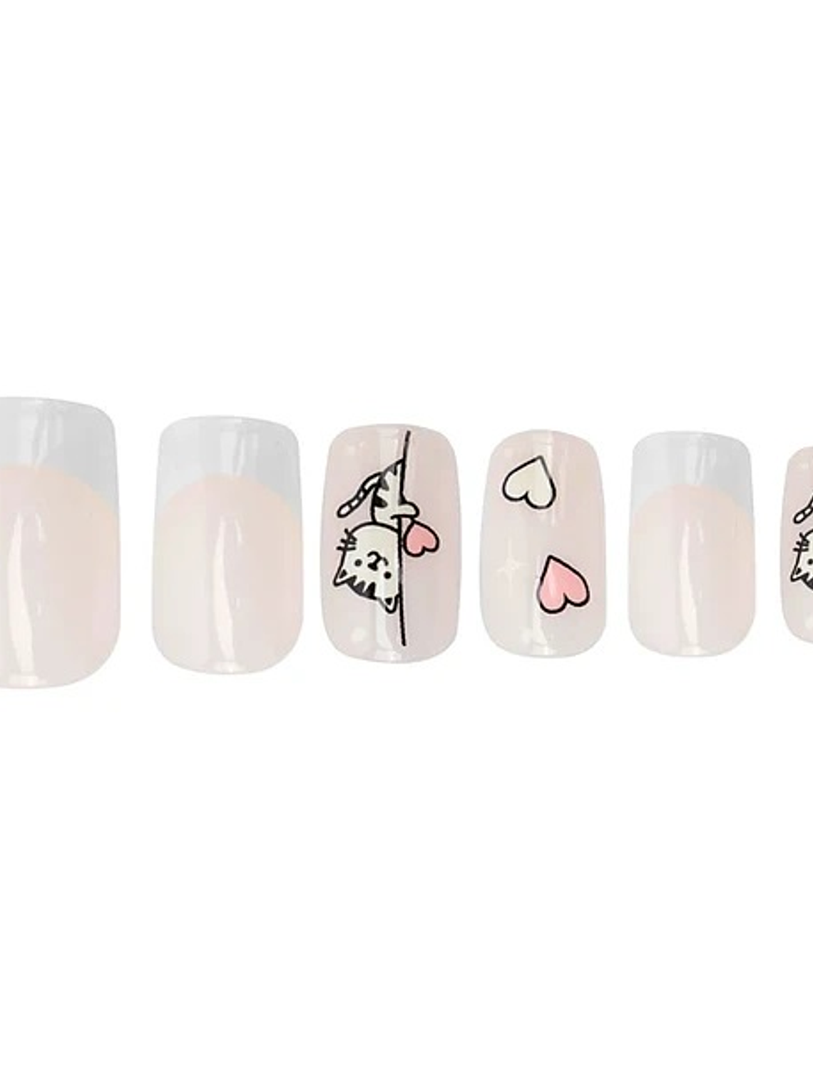 Uñas Press On Diseño Gatito 1