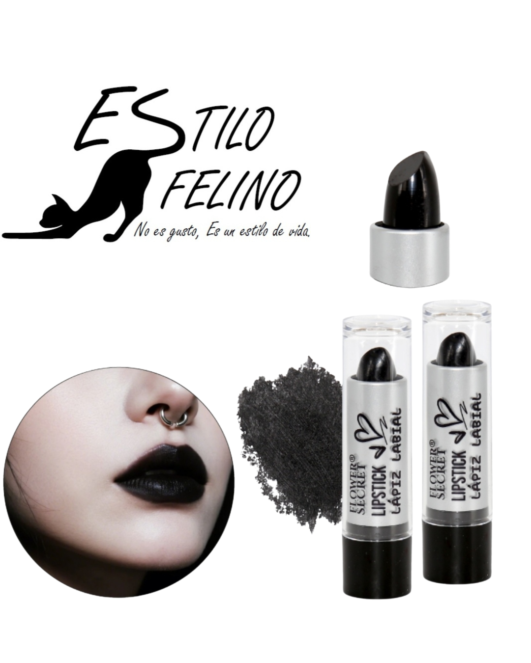Flower Secret labial negro