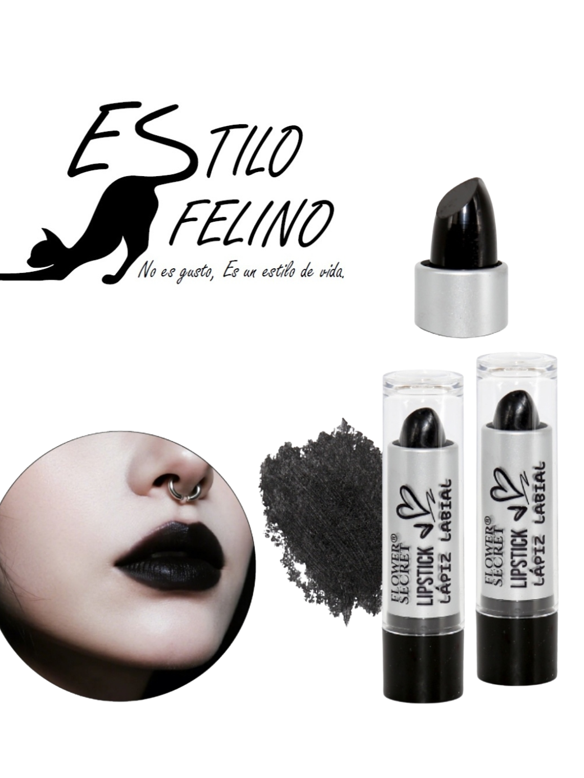 Flower Secret labial negro 1