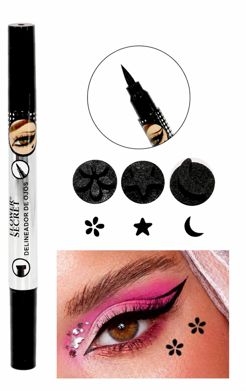 Delineador de ojos 2 en 1 con stamping