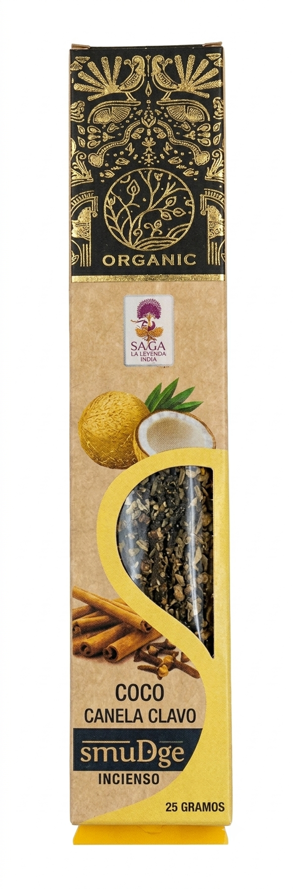 Incienso Orgánico Coco Canela Clavo 25 gr