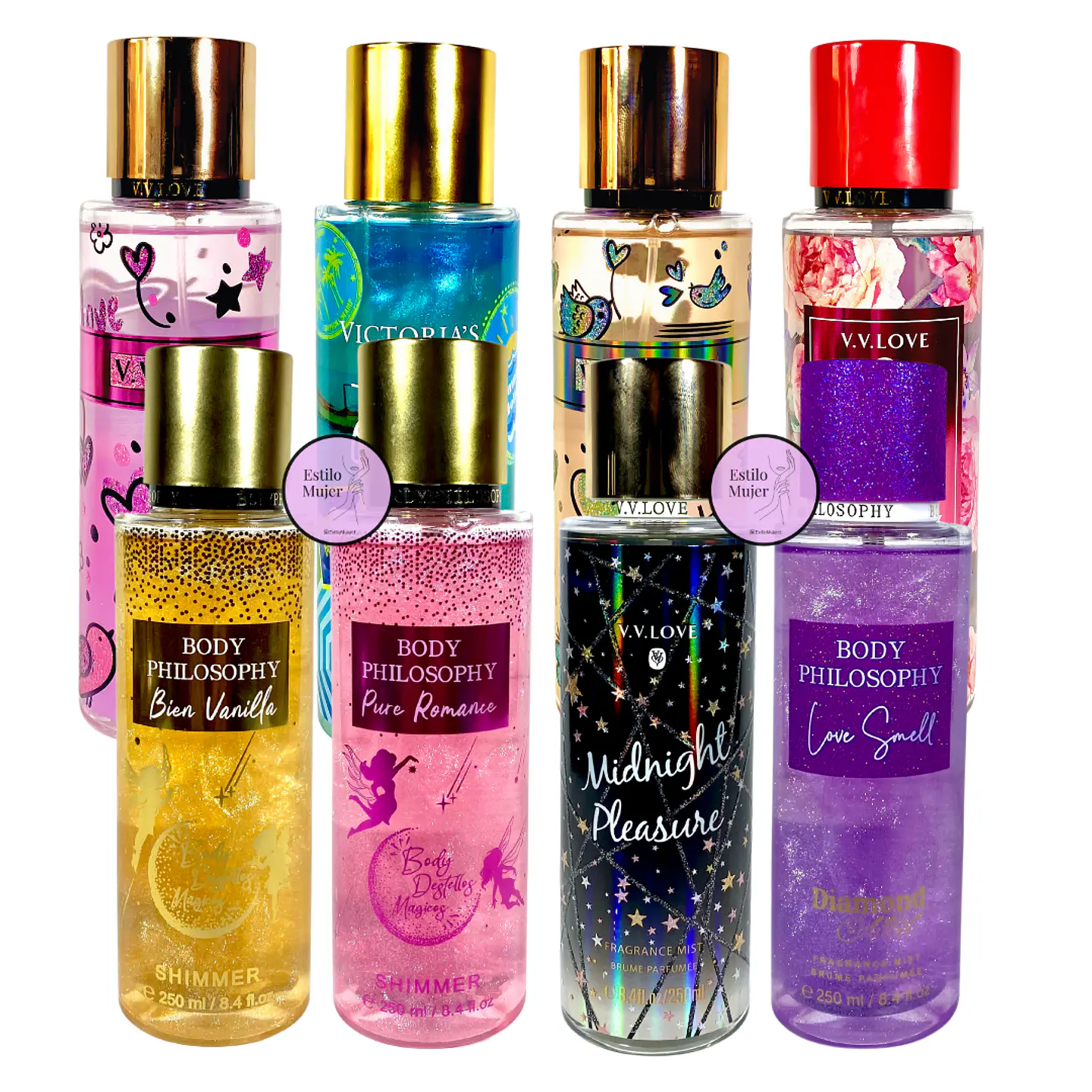 Splash dupe victoria secret Body Mist con brillos 2