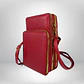 Bandolera porta celular Roja eco cuero - Miniatura 4