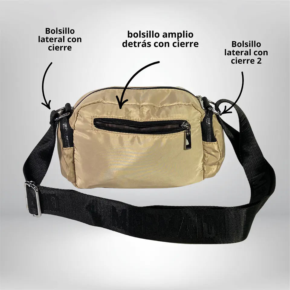 Bandolera Puff Beige 4
