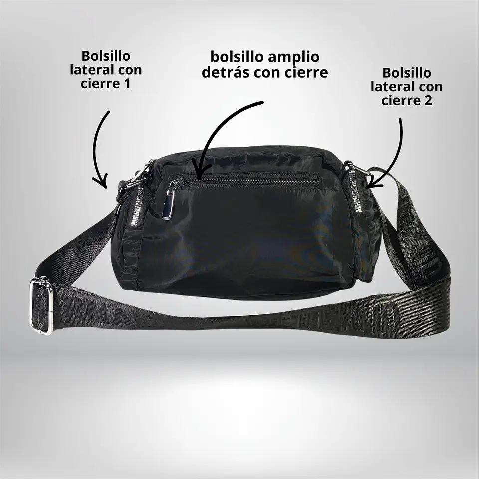 Bandolera Puff Negra 4