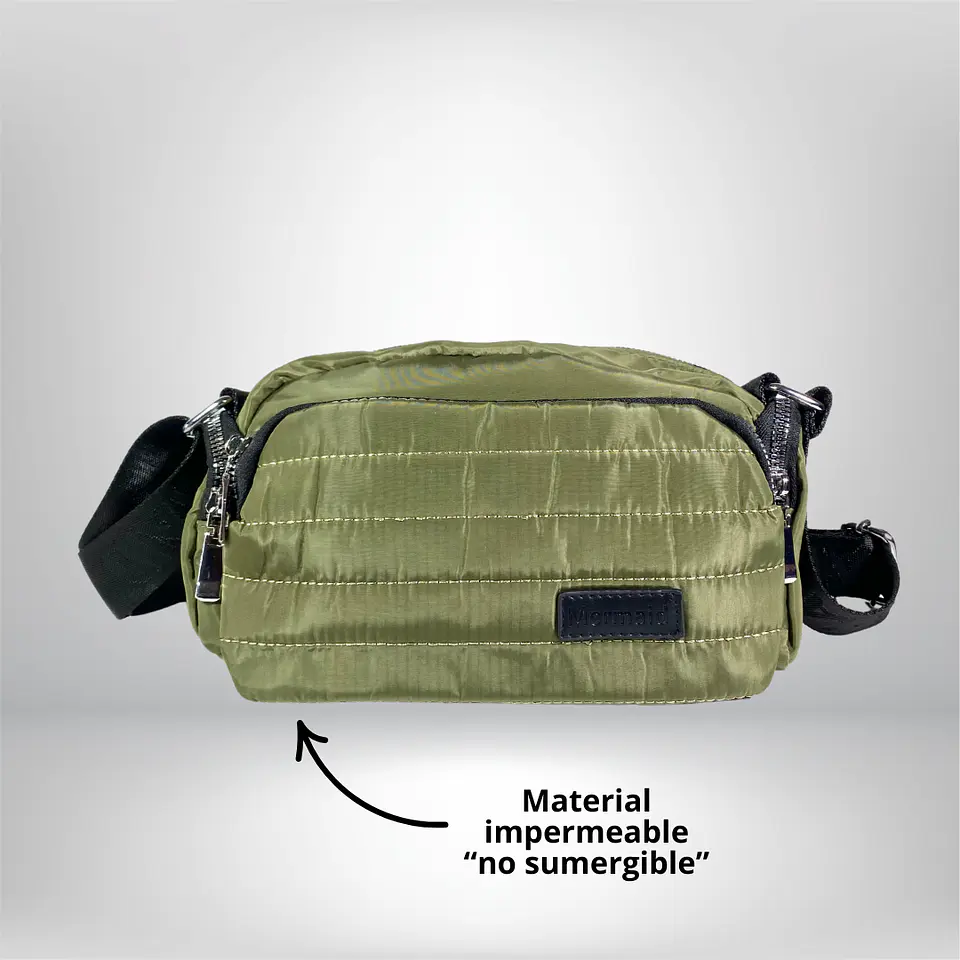 Bandolera Puff Verde musgo 2