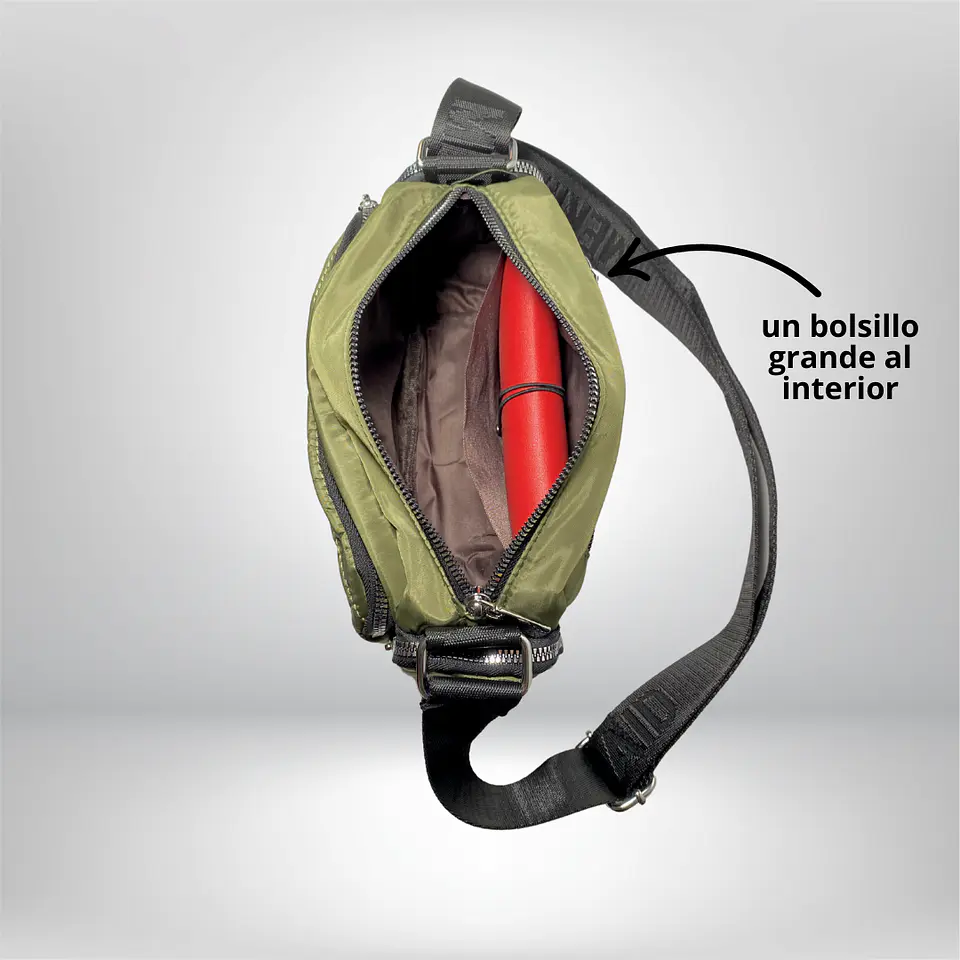Bandolera Puff Verde musgo 6