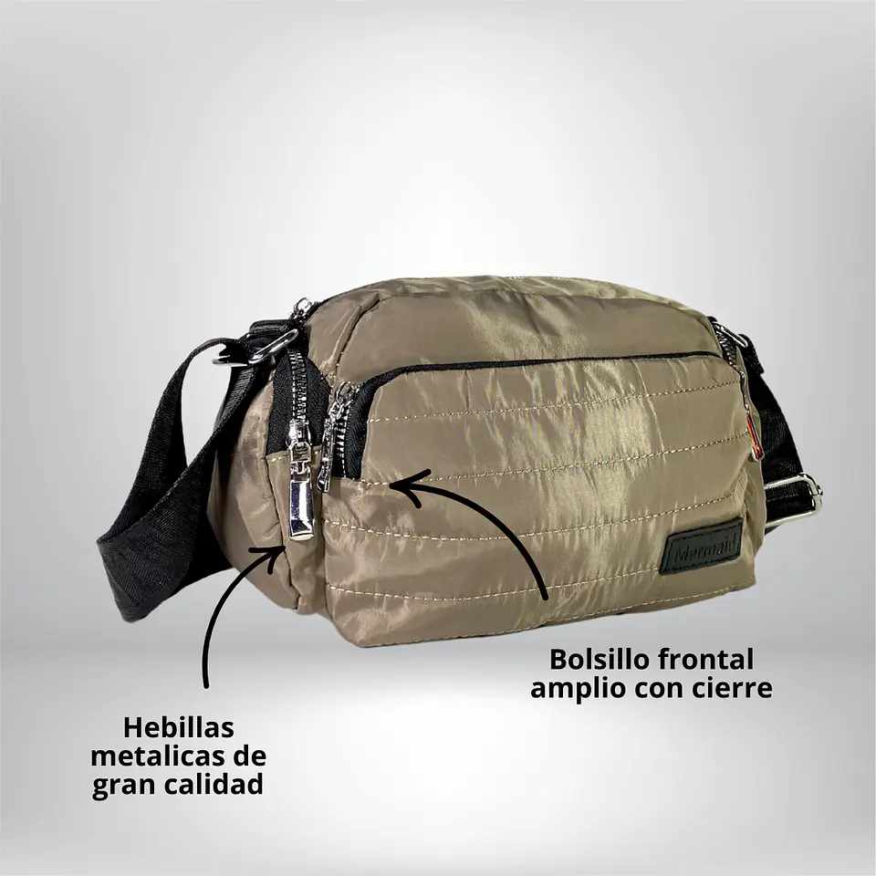 Bandolera Puff Gris 3