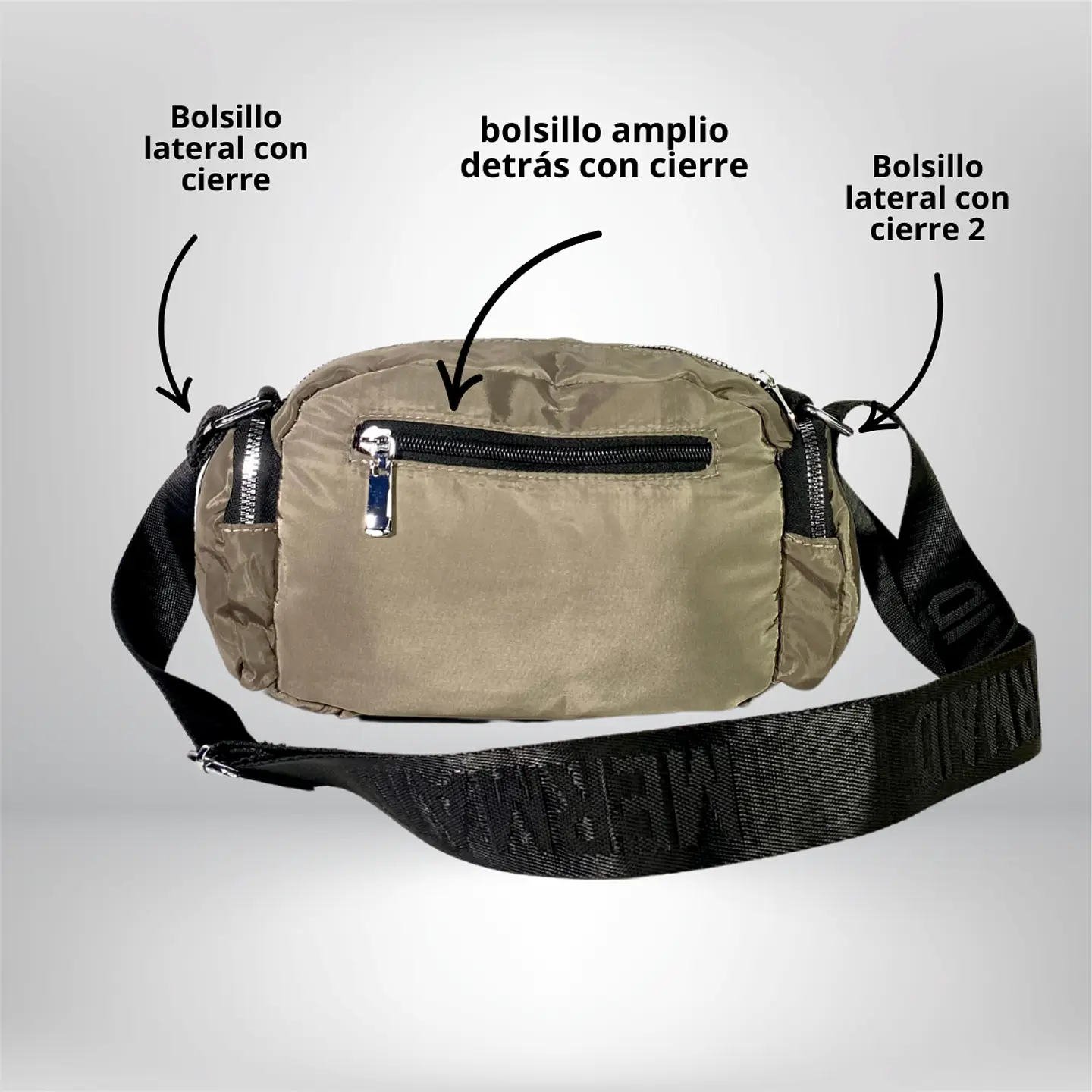 Bandolera Puff Gris 4