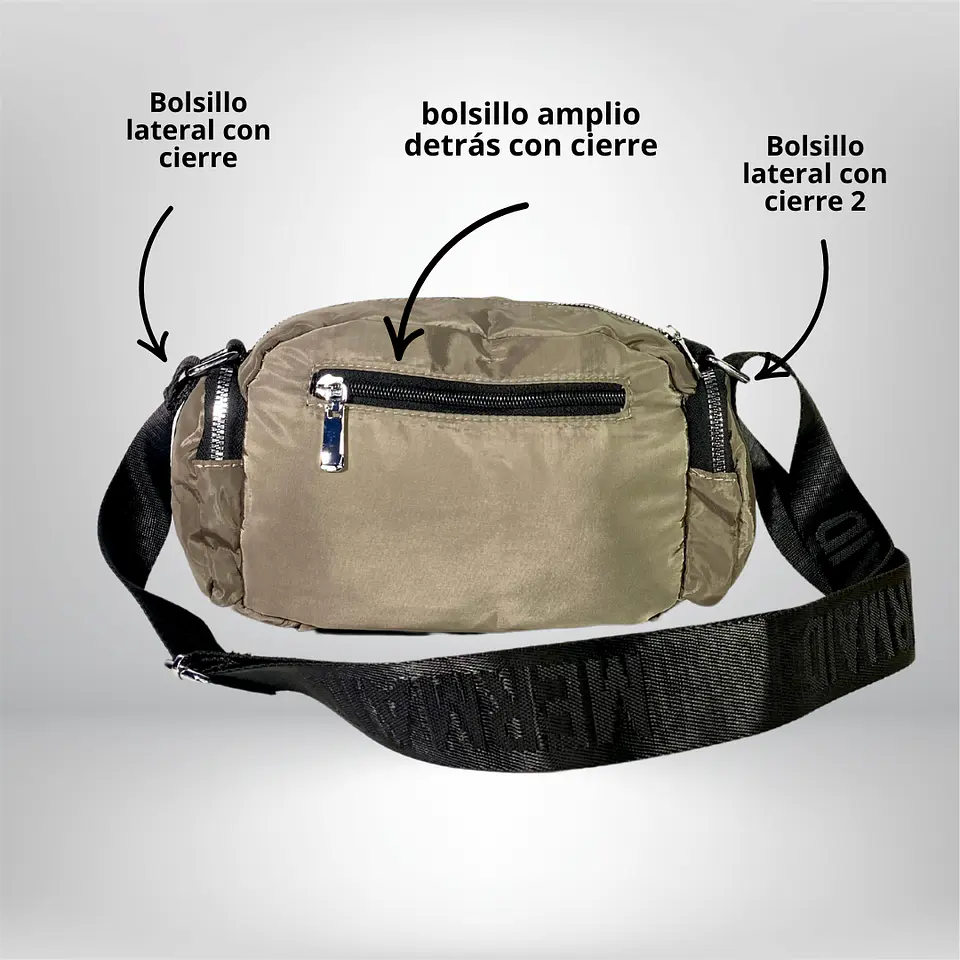 Bandolera Puff Gris 4