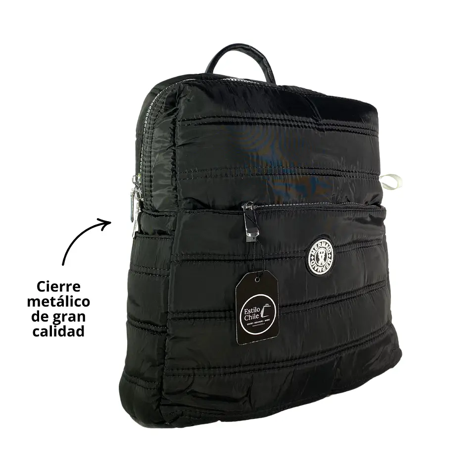 Mochila Puff Negra (capacidad Pc 14